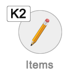 K2 items management button