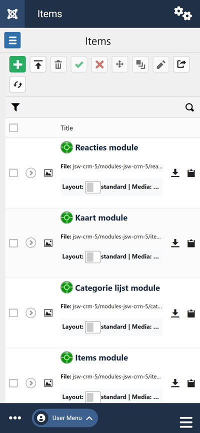 De interface
